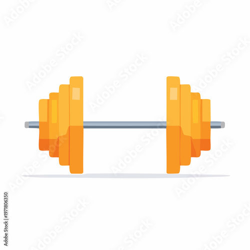 バーベルのシンプルなフラットベクターイラスト