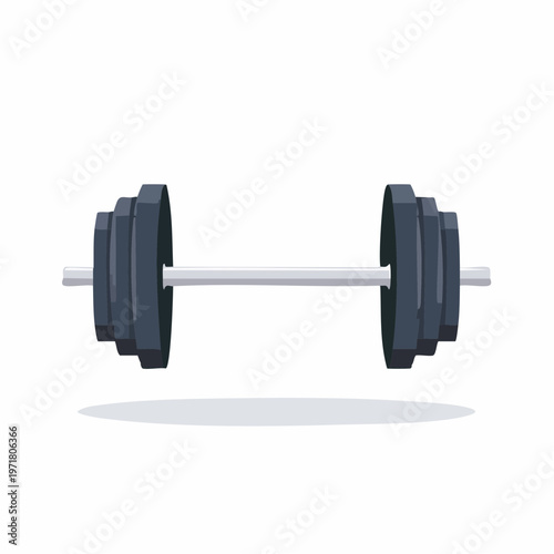 バーベルのシンプルなフラットベクターイラスト
