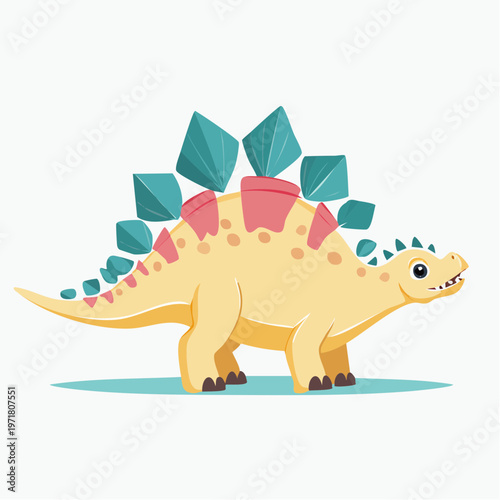 かわいいアンキロサウルスのイラスト 恐竜・キャラクター