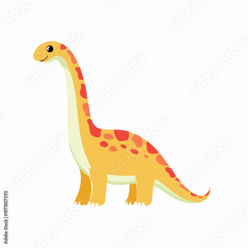 かわいいブラキオサウルスのイラスト 恐竜・キャラクター