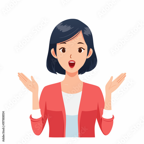 驚く人のイラスト リアクション・発見