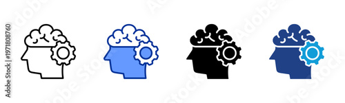 Self Regulation icon collection with multiple styles