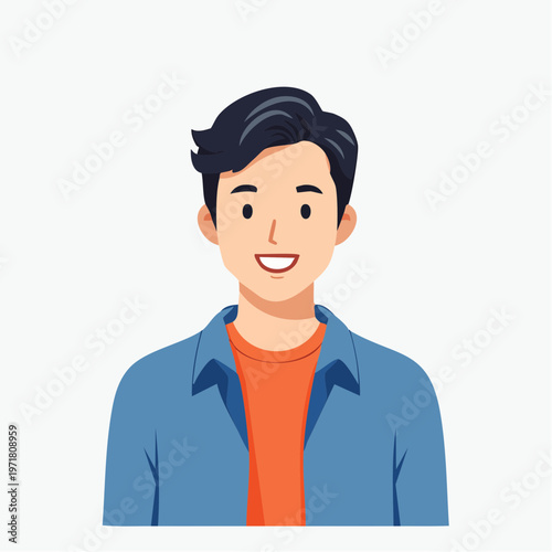 笑顔の人のイラスト ポジティブ・安心