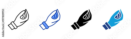 Gesture Meaning icon collection with multiple styles