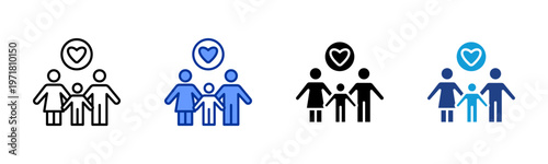 Social Bond icon collection with multiple styles