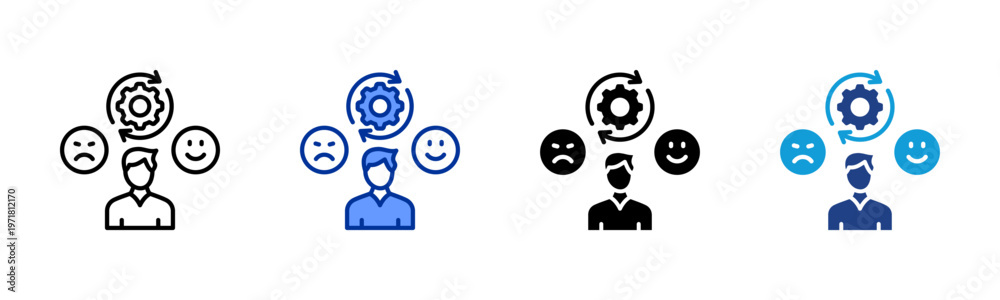 Fototapeta premium Impulse Control icon collection with multiple styles