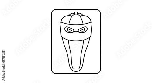Robber Mask Icon Outline