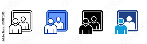 Self Reflection icon collection with multiple styles