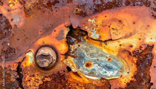 Photos Rusty Metal Surface with Corrosion and Decay.