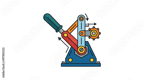 Industrial mechanical press machine tool.