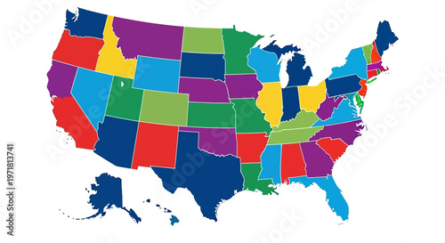 United States Map Illustration.