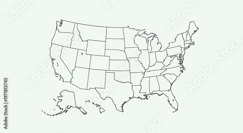 Map of United States.