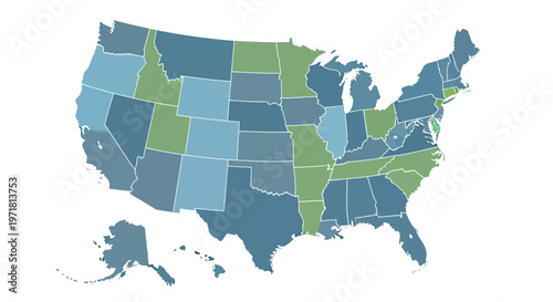 United States Map Illustration.