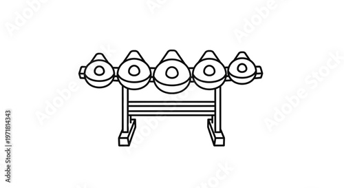Gamelan Gong Ageng Musical Instrument Line Art Icon