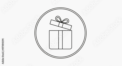 Gift Box Icon Outline, Open Present Surprise, Celebration Surprise, Birthday Present, Gift Box Line Art