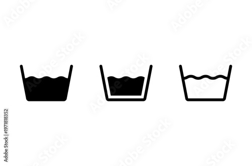 손세탁 물빨래 아이콘 세트