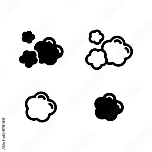 심플 거품 아이콘 세트