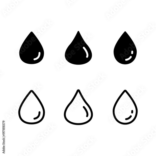 심플 물방울 아이콘 세트