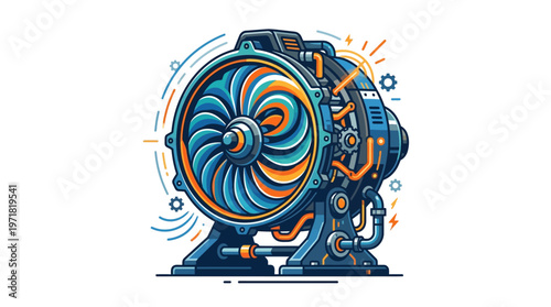 Industrial Turbocharger Mechanical Device.