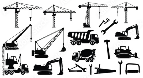 A collection of camera equipment including tripods and flash units arranged neatly