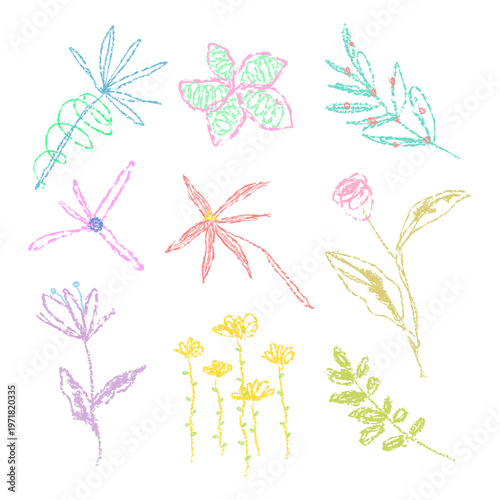 Kids abstract doodle png stickers, colorful hand drawn design on transparent background