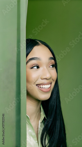 Smiling Woman Portrait Expressing Happiness and Positivity