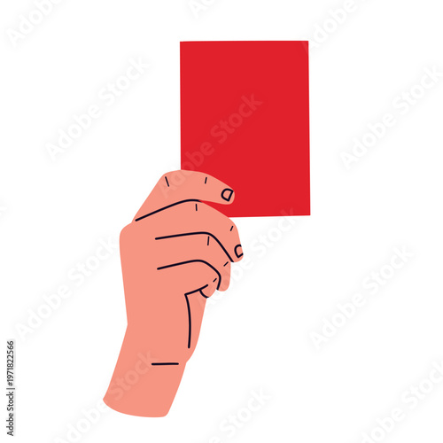 vector of a soccer referee and assistant referee showing red and yellow cards, signaling fouls, offside with flag, checking watch, and displaying VAR. perfect for football rules, officiating concepts