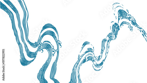 Photography Evergreen border design with wavy background