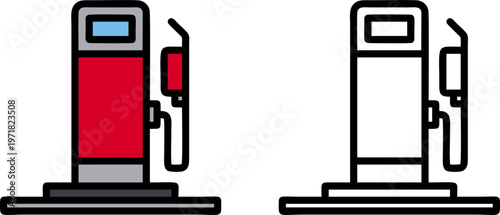 Red Petrol Pump Dispenser Machine for Gas Station