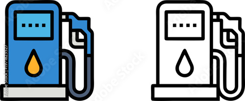 Blue Fuel Dispenser Station for Gasoline and Diesel