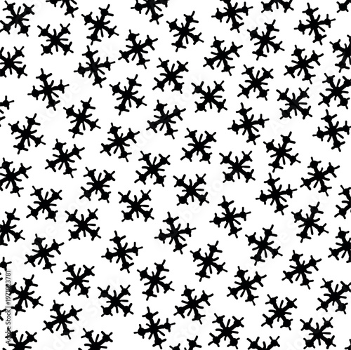 Stars or snowflakes form a background or texture.