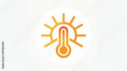 Thermometer With Sun Icon