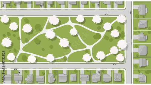 Residential Neighborhood Master Plan Design | Urban Planning Blueprint