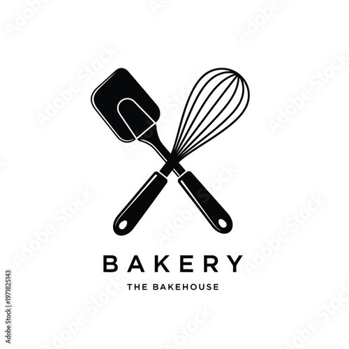 Black and white illustration of a wheat sheaf in a bakery logo