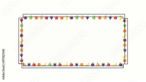 Festive Fruit Border Design for Food Business Marketing & Events