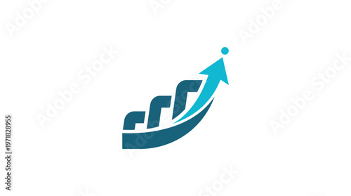 Abstract Growth and Success Concept with Ascending Arrow