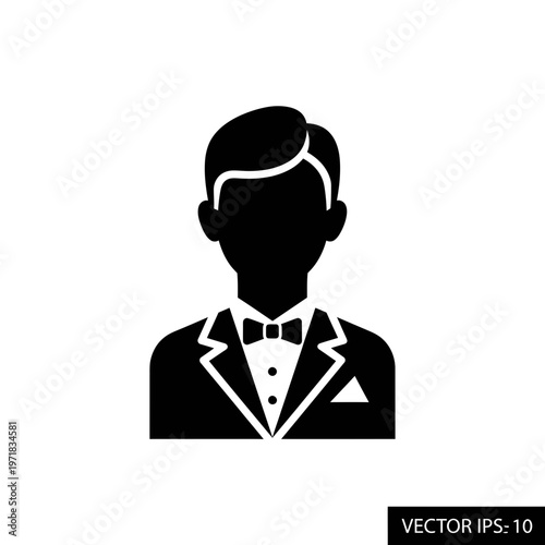 Elegant Silhouette: An eye-catching silhouette of a well-dressed gentleman, the epitome of classic sophistication and timeless fashion.