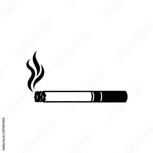 Smoking Icon: A minimalist smoking icon, capturing the essence of a burning cigarette, with wisps of smoke curling upwards.