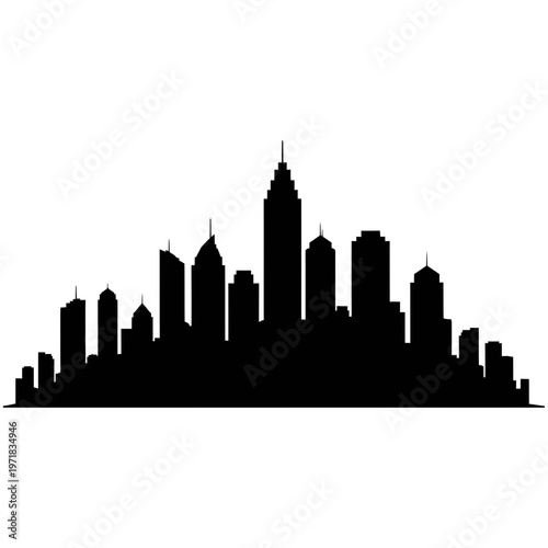 Urban Silhouette: A captivating silhouette of a city skyline, a testament to modern architecture, reaching for the sky.