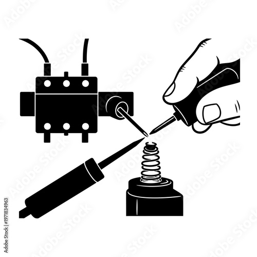 Soldering Precision: A meticulous silhouette captures the art of soldering, showcasing the focus and precision required in the process.