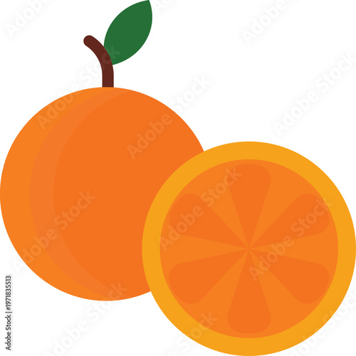 orange fruit isolated on white