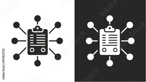Smart contract icon simple flat design blockchain agreement technology symbol clean vector illustration