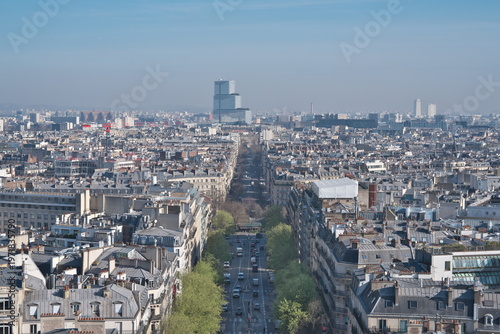 Paris, France - March 9, 2026:  Tribunal de Paris viewed from Arc de Triomphe in Paris
