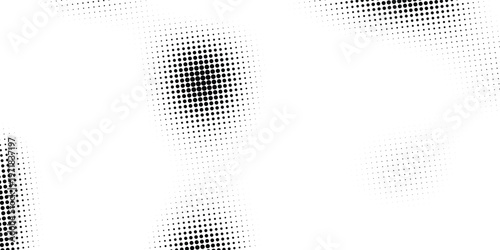 Grunge halftone corner gradient. Distress fading grit noise background. Retro pixel backdrop texture. Black and white sand wallpaper. Vector textured gritty surface. Anime or manga style comic overlay