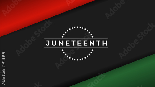 juneteenth background with star for banner template