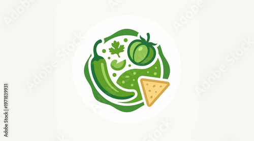 Fresh Green Mexican Food Icon