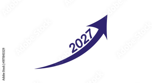 Arrow pointing up to future date.