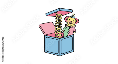 Jack in the box spring toy.