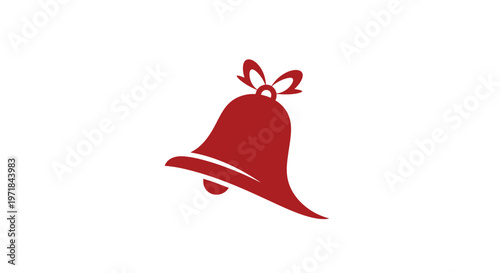 Red Christmas Bell Decoration Ornament.