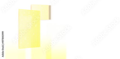 柔らかな光に包まれた黄色のドットパターンとグラデーション背景、ポップで明るい印象の抽象デザイン素材
